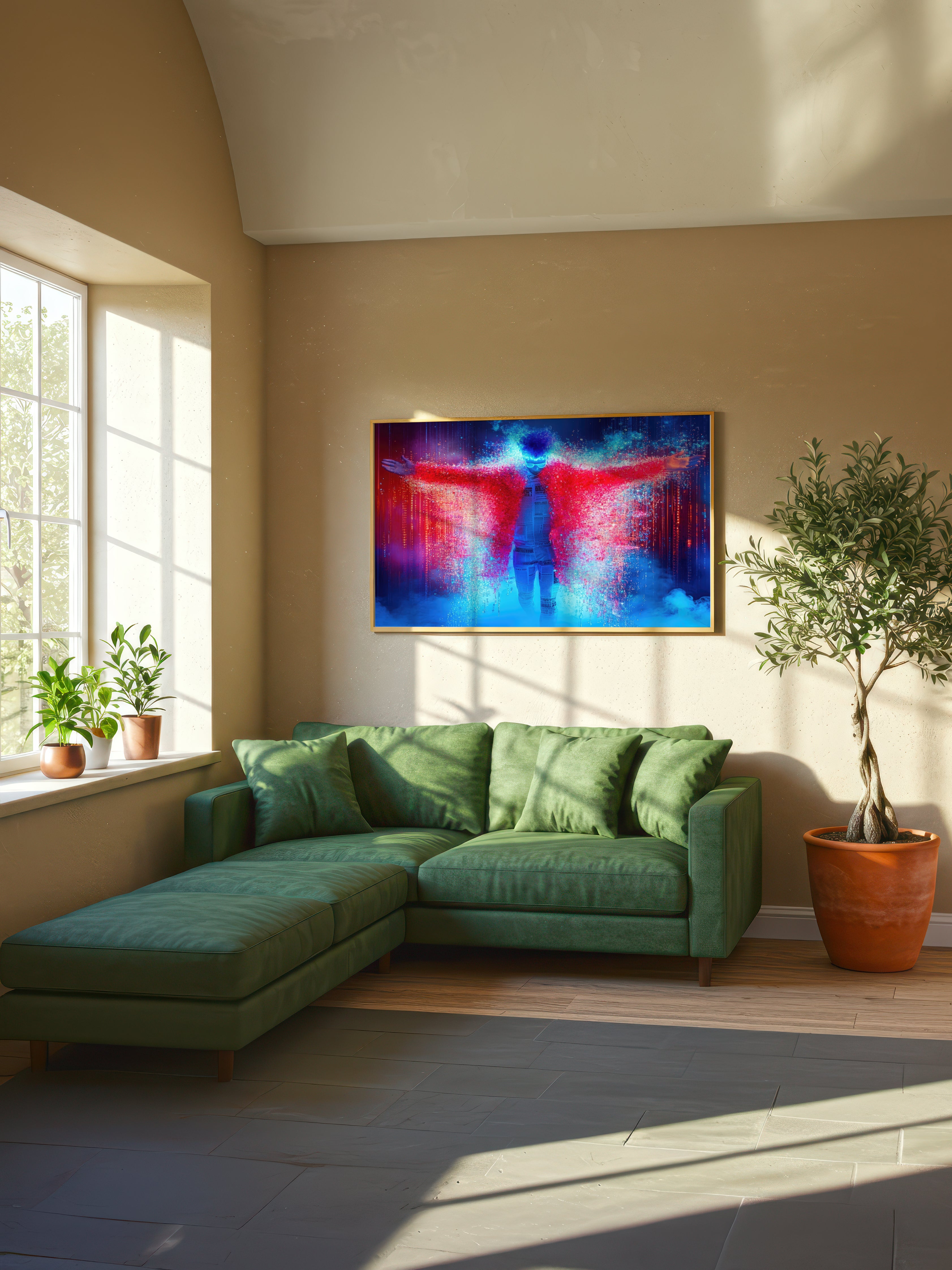 Luminous Headline – Surreal Abstract Pop Portrait Wall Art 332