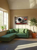 Patterned Vessel – Surreal Folk Art Portrait Wall Art 136