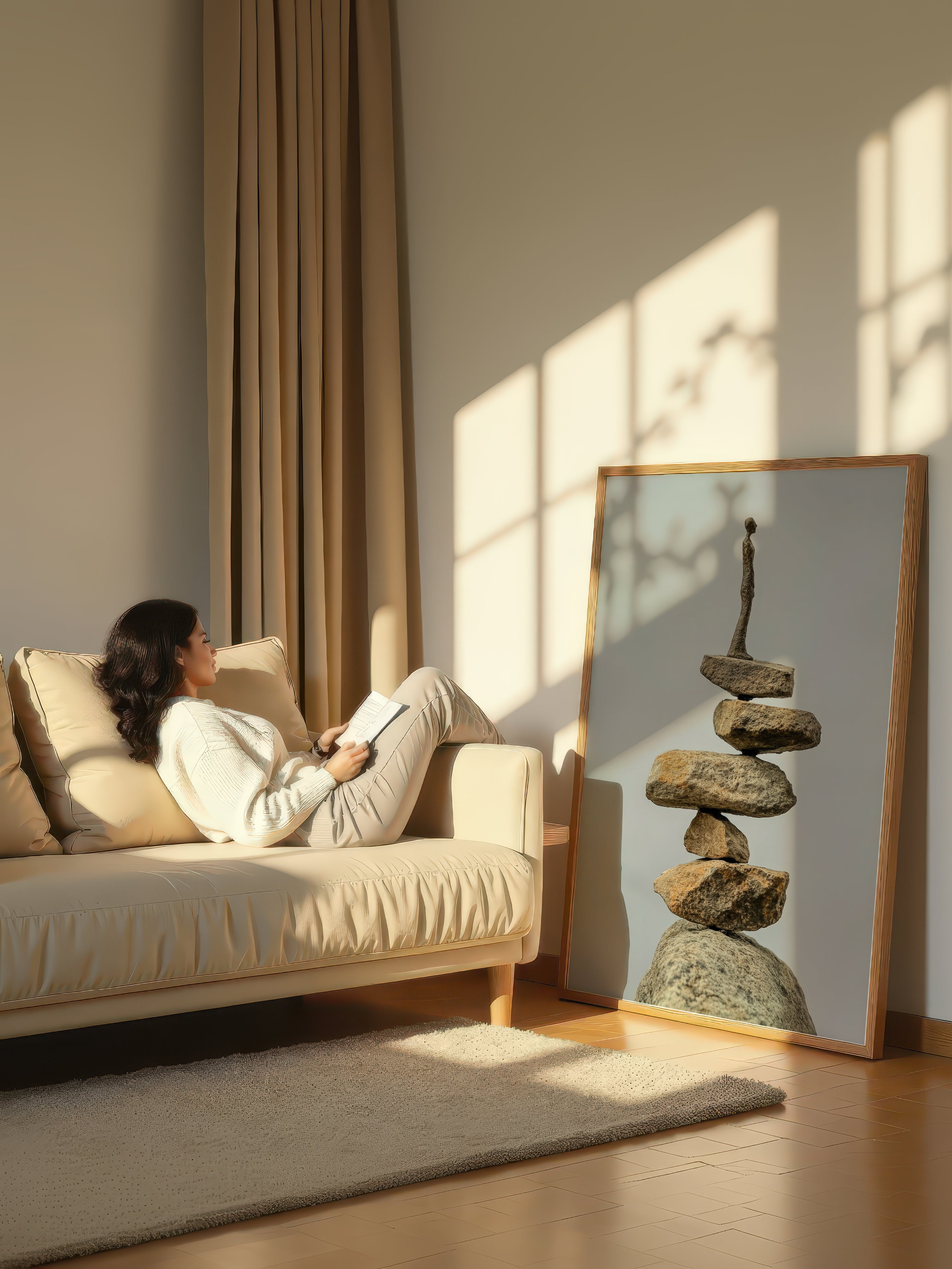 Figure and Stone Art – Surreal Sculptural Wall Art 099