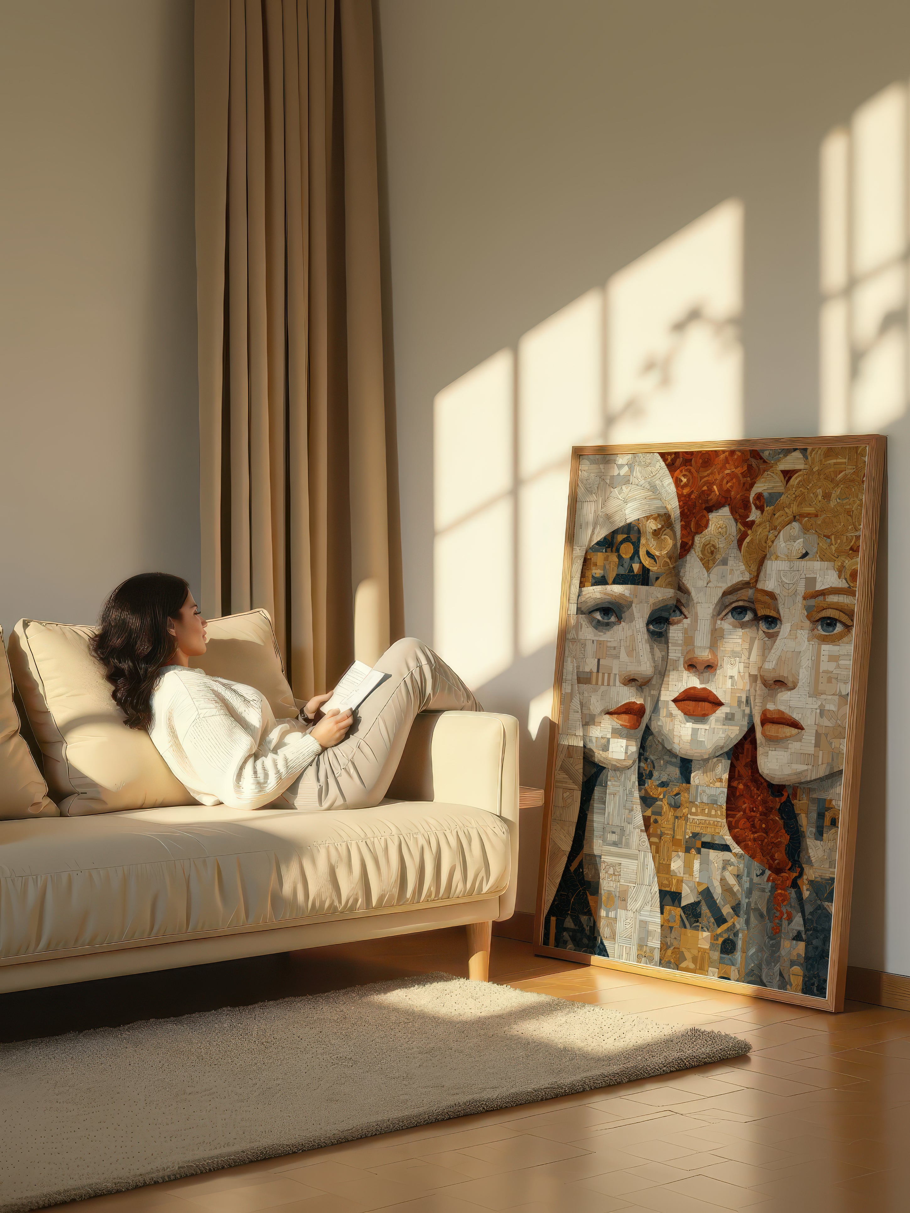 Modern Mosaic Trio – Surreal Mosaic Wall Art 164