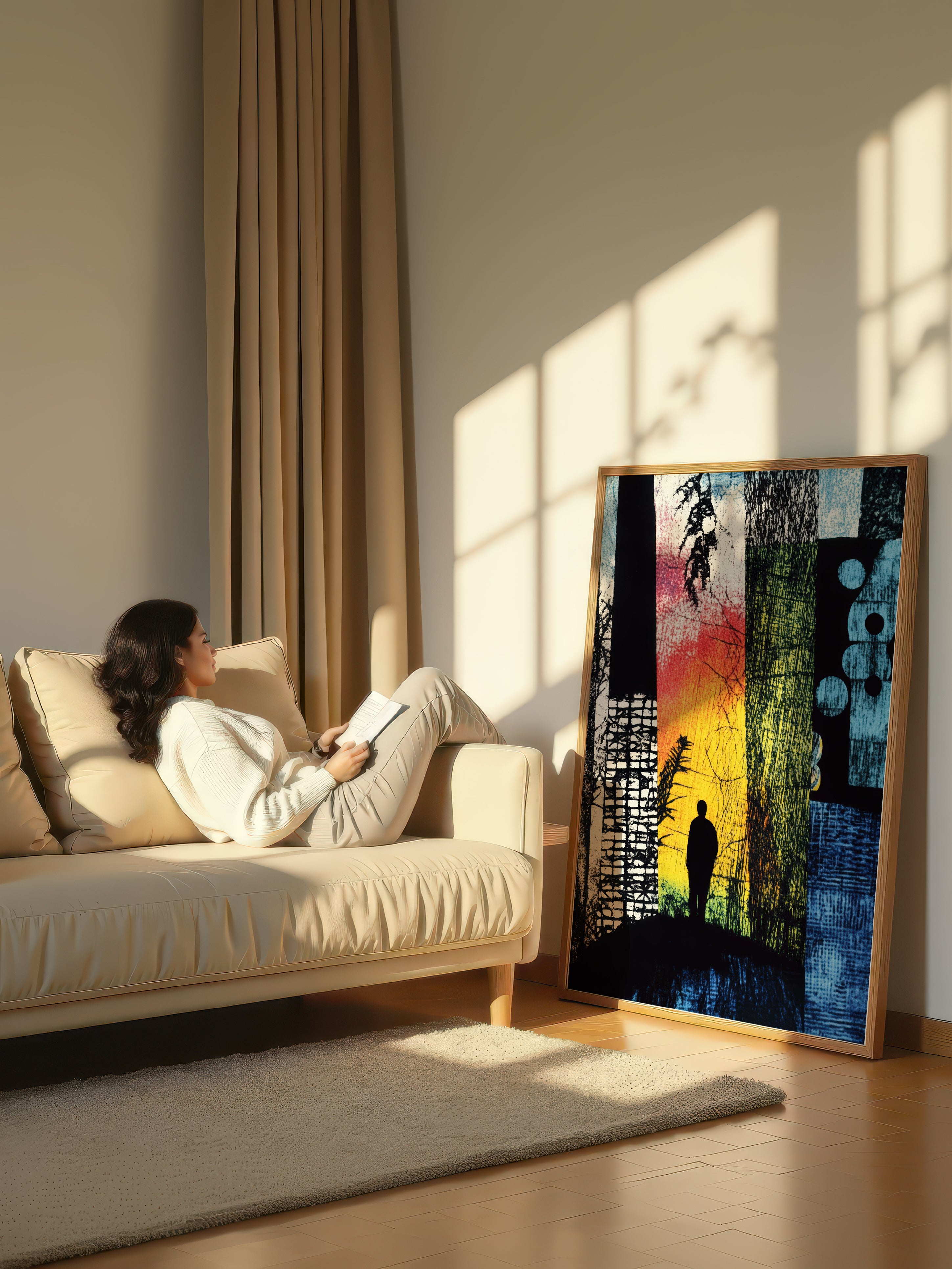 Mixed Media Landscape – Surreal Textured Terrain Wall Art 274