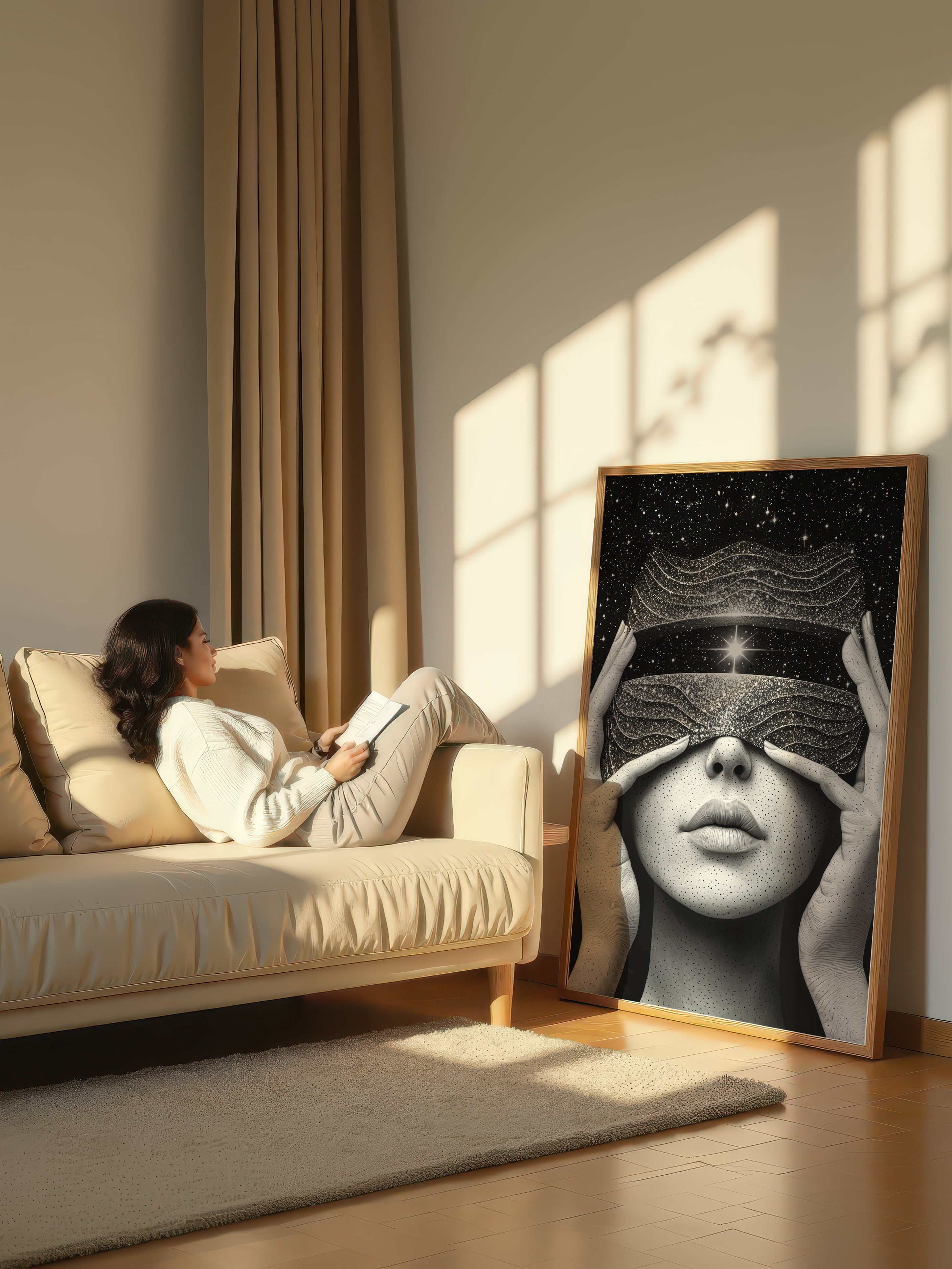 Surreal Cosmic Portrait – Surreal Cosmic Wall Art 075