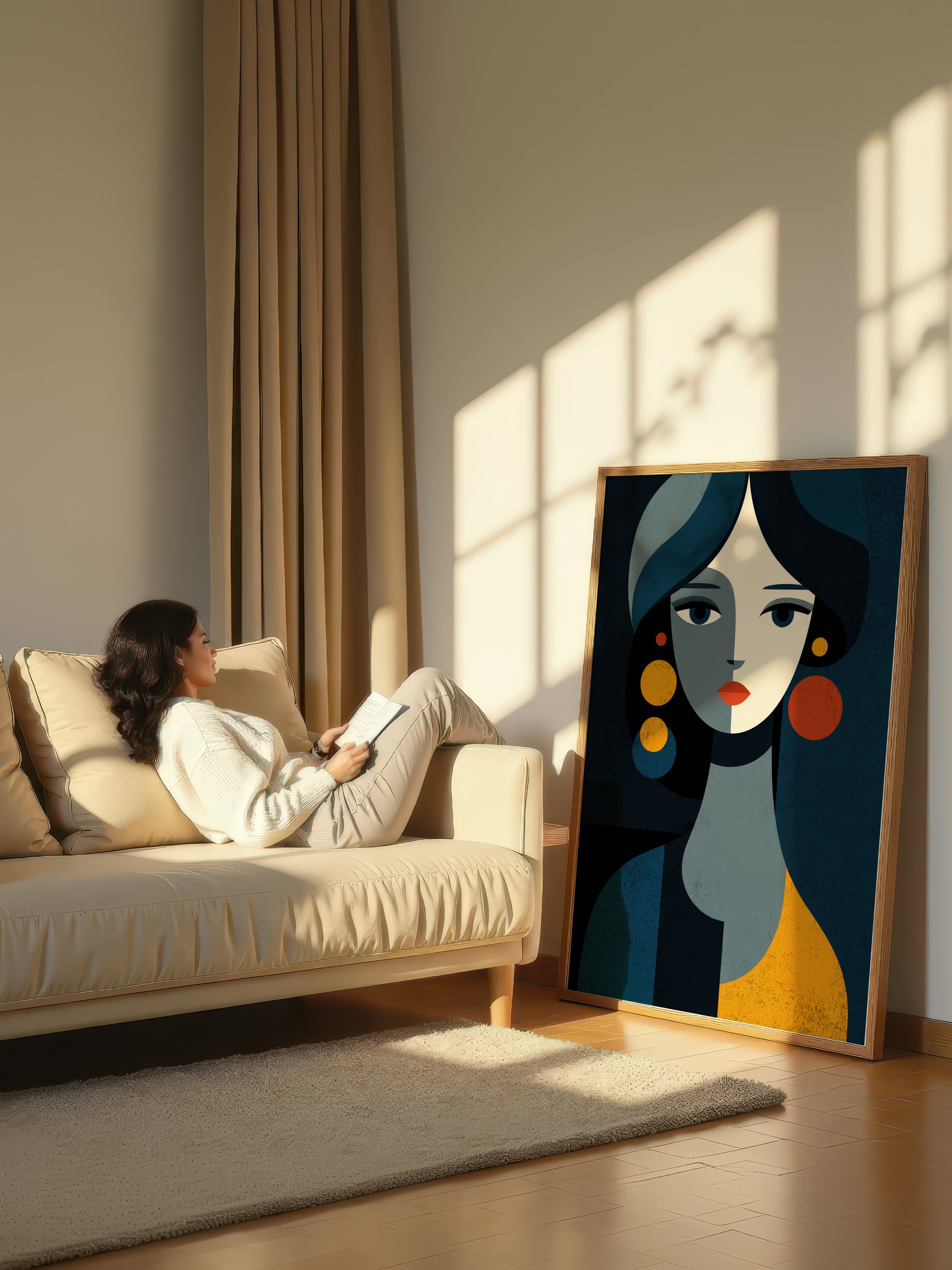 Minimal Face Illustration – Surreal Minimalist Wall Art 131