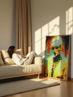 Cybernetic Pop Portrait – Surreal Futuristic Digital Wall Art 212