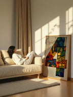 Mosaic Number Four – Surreal Graphic Symbol Wall Art 246