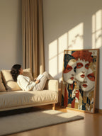 Contemporary Harlequin Trio – Surreal Whimsical Wall Art 163