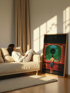 Retro Surrealism – Surreal Vintage Graphic Portrait Wall Art 277