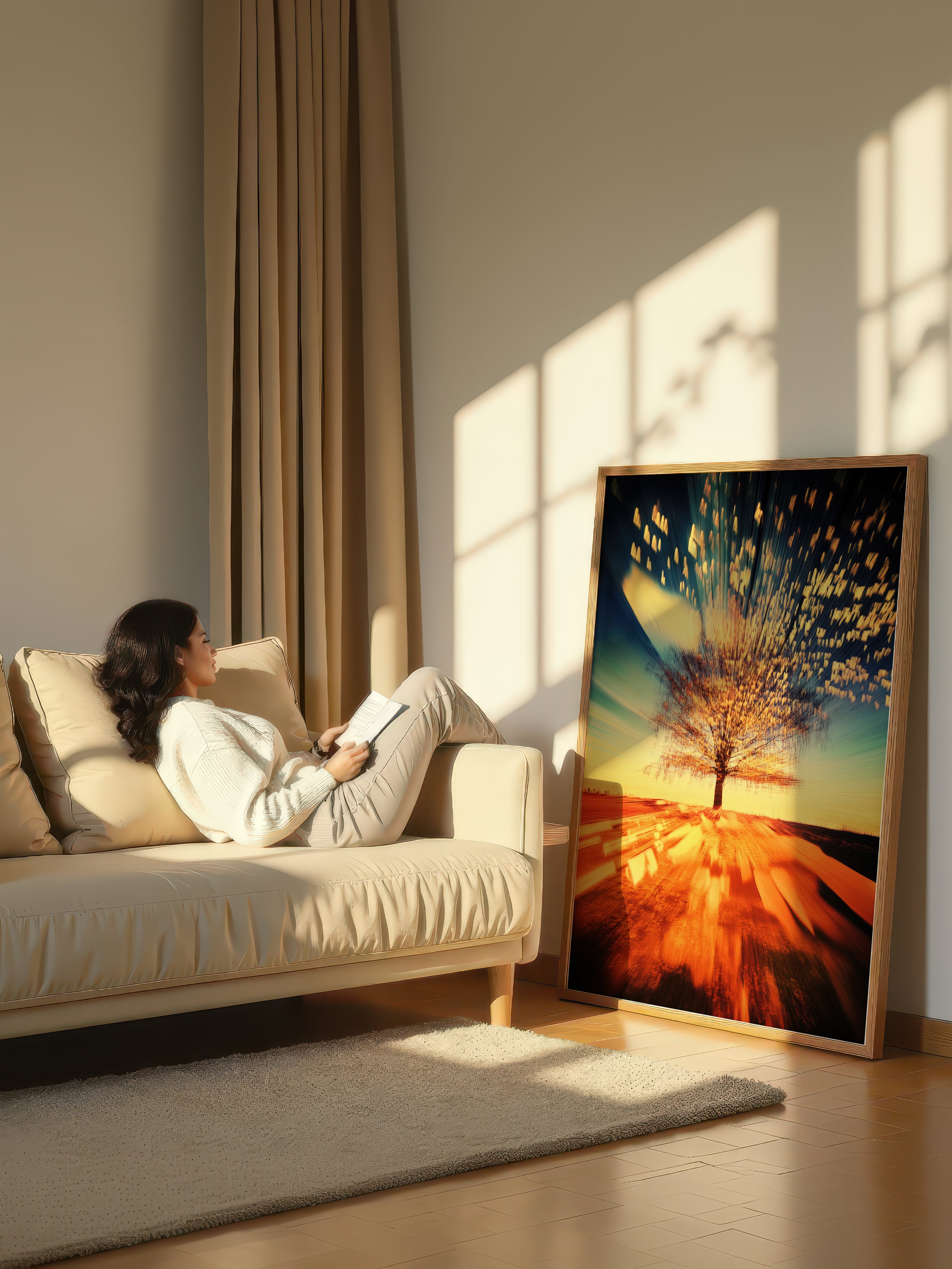 Forest Horizon – Surreal Misty Woodland Wall Art 319
