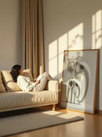 Ivory Echo – Surreal Minimalist Elephant Sculpture Wall Art 193