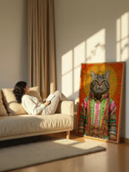Regal Cat Portrait – Surreal Animal Wall Art 078