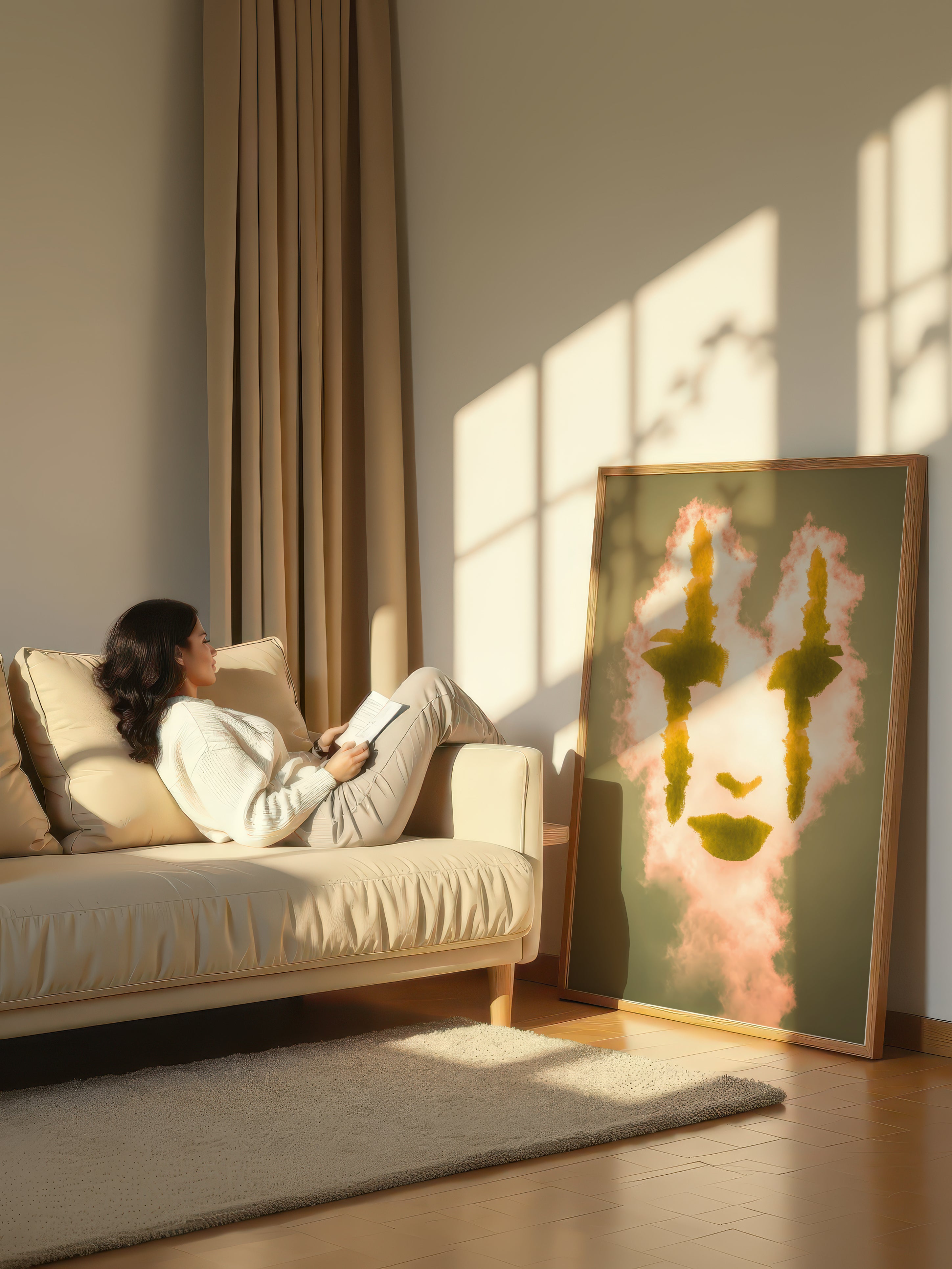 Atmospheric Gaze – Surreal Cloud Abstract Face Wall Art 299
