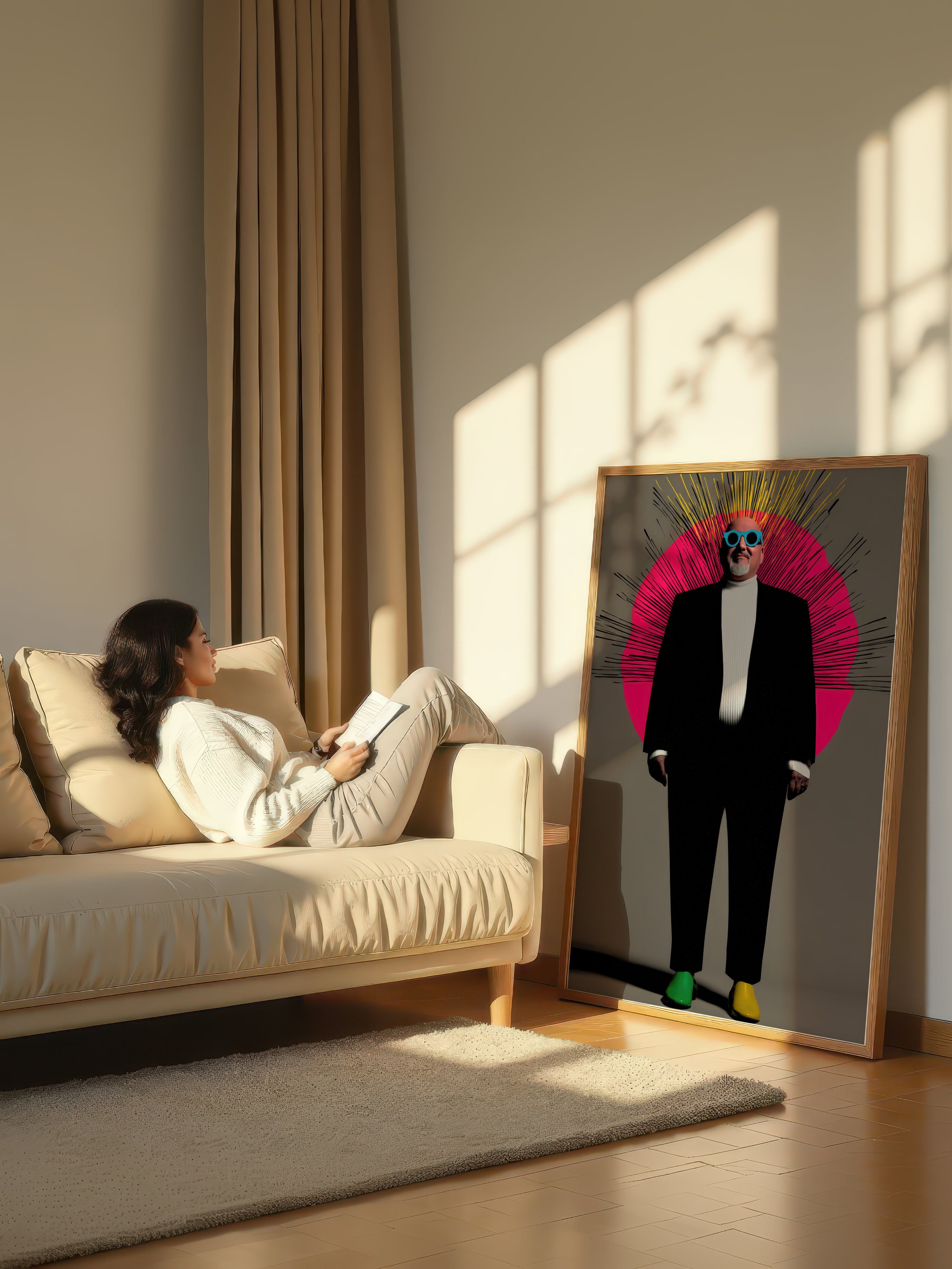 Graphic Pop Portrait – Surreal Pop Art Wall Art 050