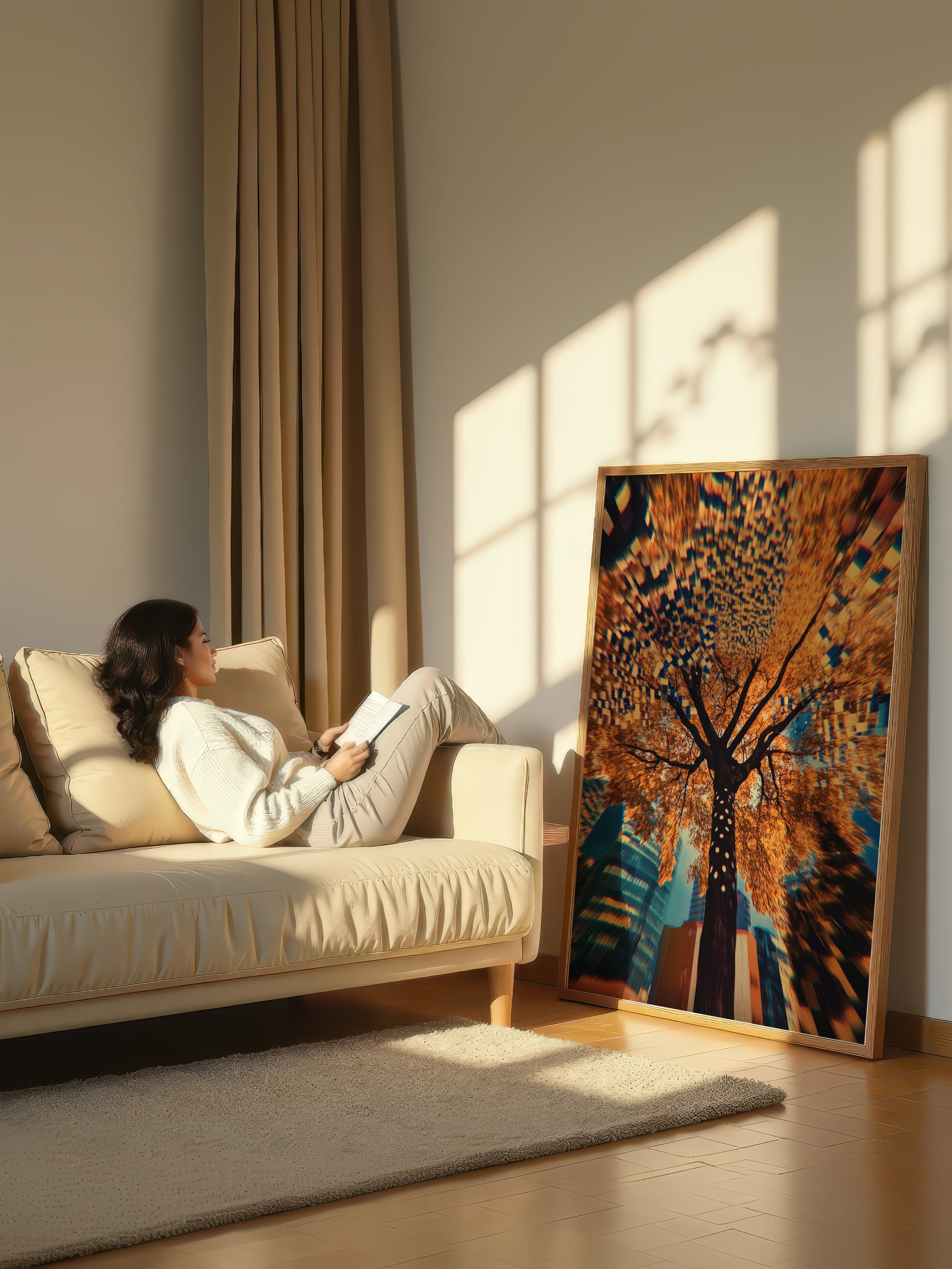 City Tree – Surreal Urban Nature Contrast Wall Art 318