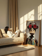 Found Object Portrait – Surreal Assemblage Figure Wall Art 367