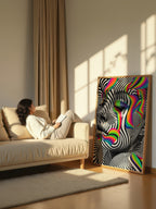 Psychedelic Liquid Portrait – Surreal Fluid Figure Wall Art 309