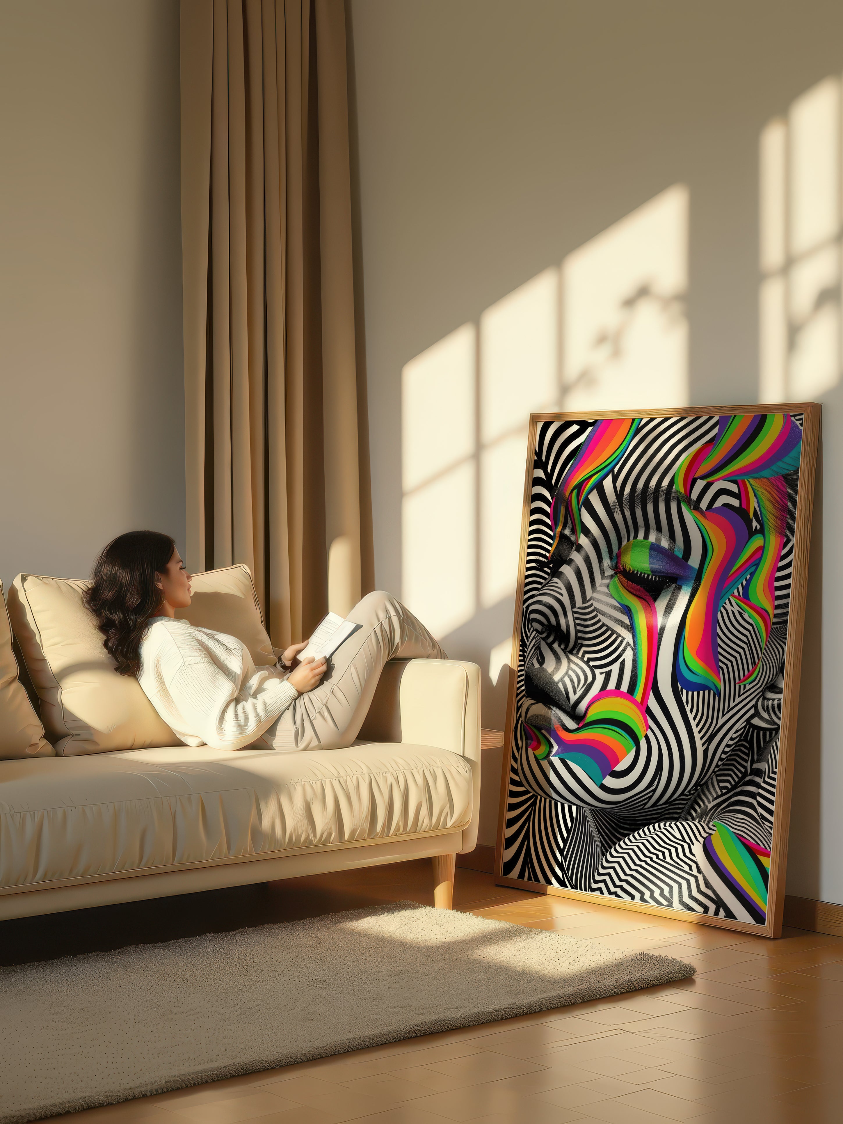 Psychedelic Liquid Portrait – Surreal Fluid Figure Wall Art 309