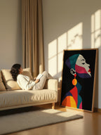 Modern Abstract Portrait – Surreal Abstract Wall Art 130