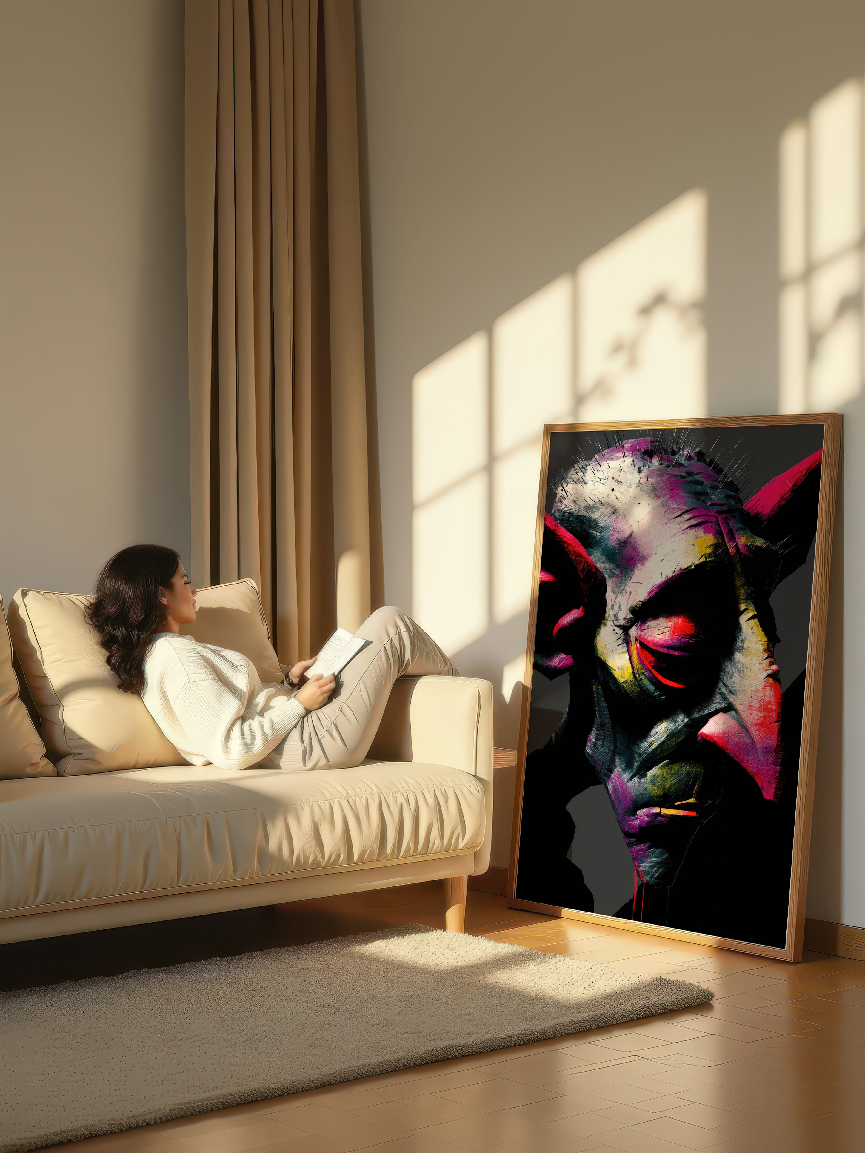 Gothic Profile – Surreal Dark Elegant Portrait Wall Art 378