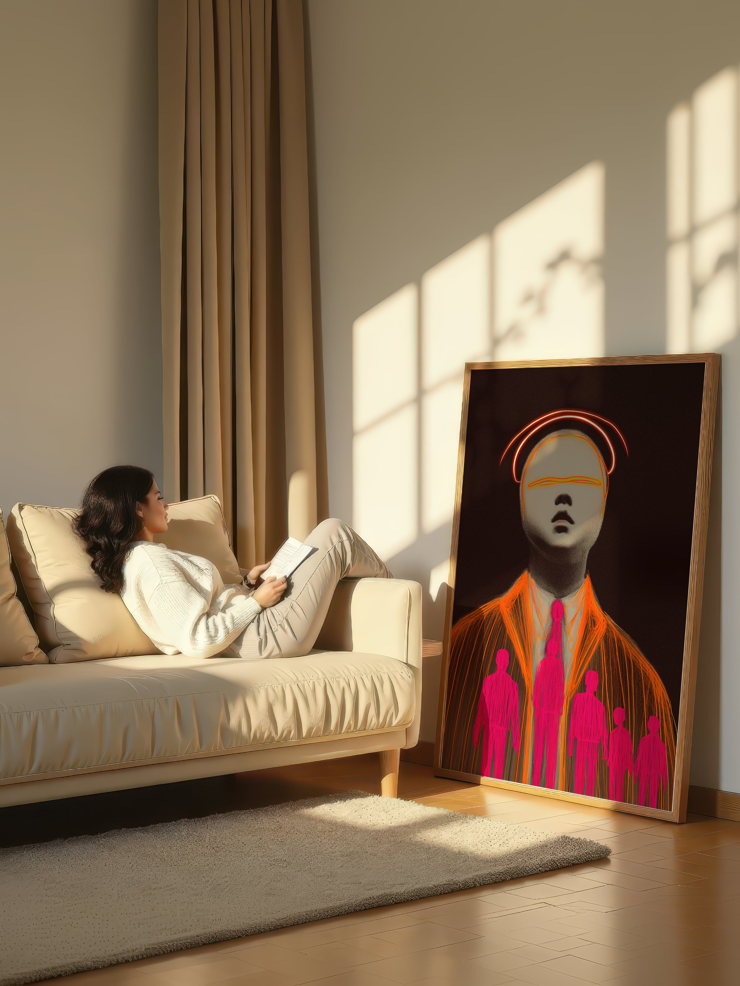 Inner Crowd – Surreal Conceptual Graphic Portrait Wall Art 177