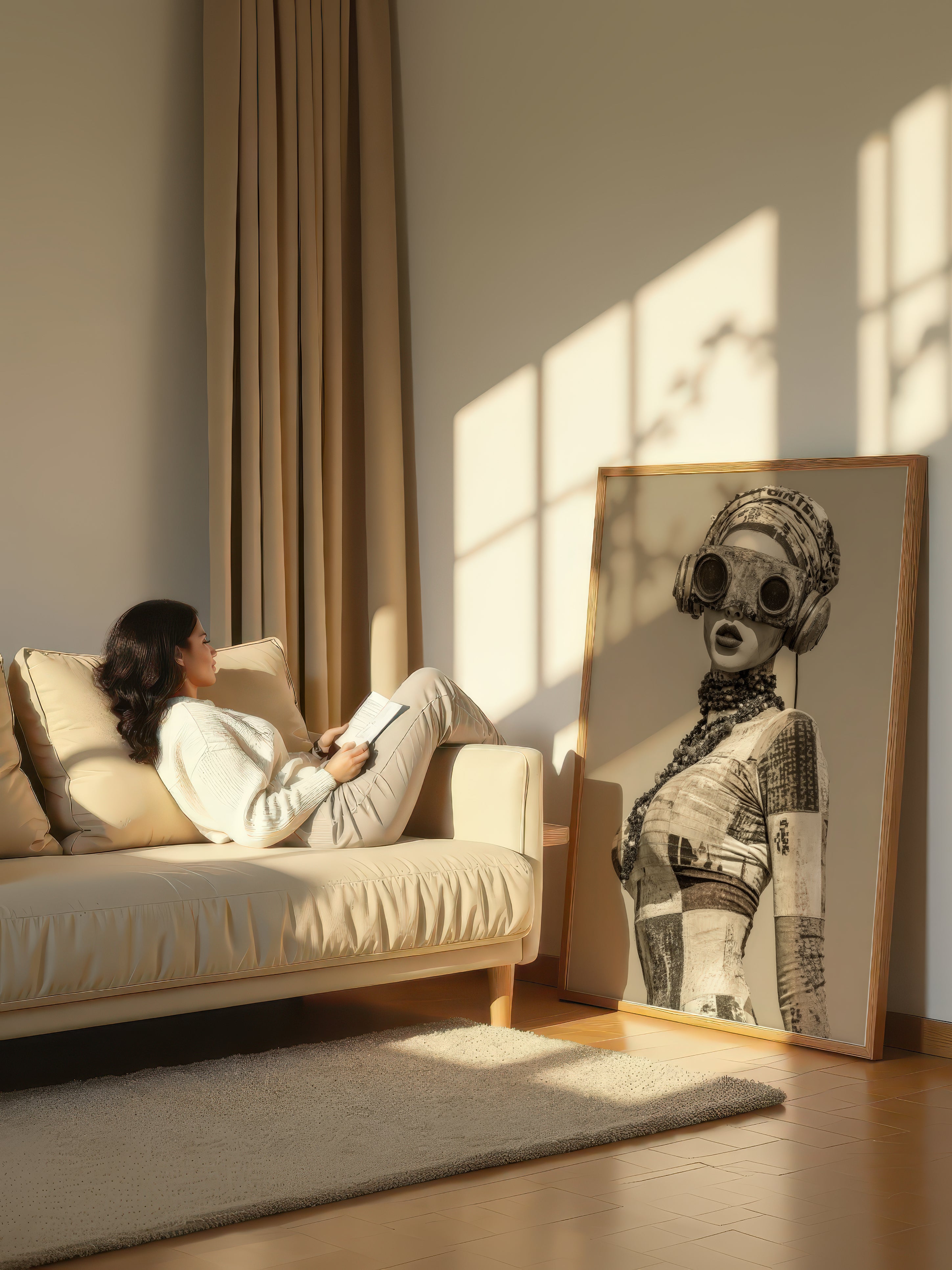 Contemporary Steampunk Portrait – Surreal Steampunk Wall Art 005