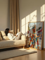 Modern Straw Couture – Surreal Fashion Wall Art 015