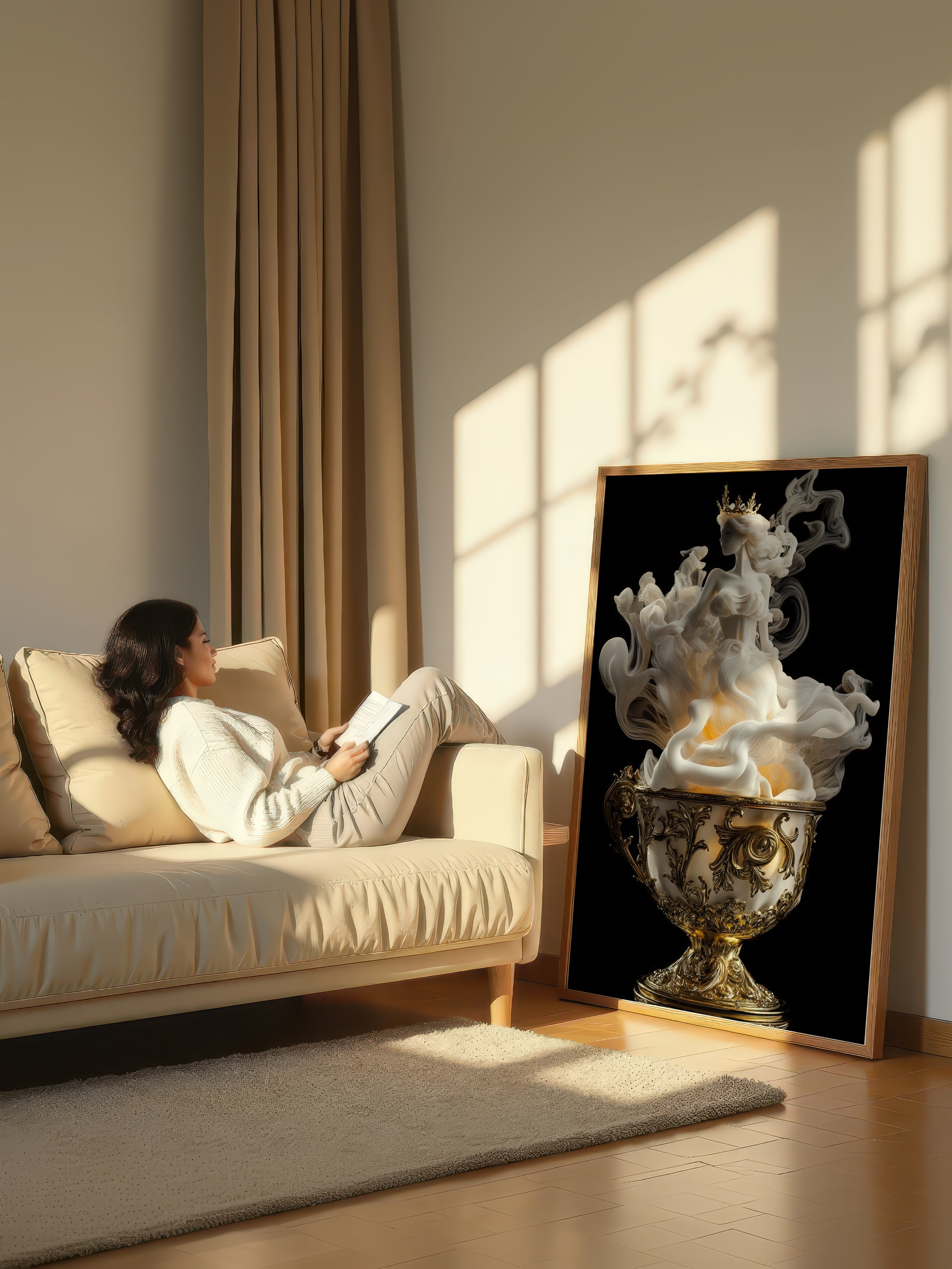 Surreal Teacup Figure – Surreal Whimsical Wall Art 144