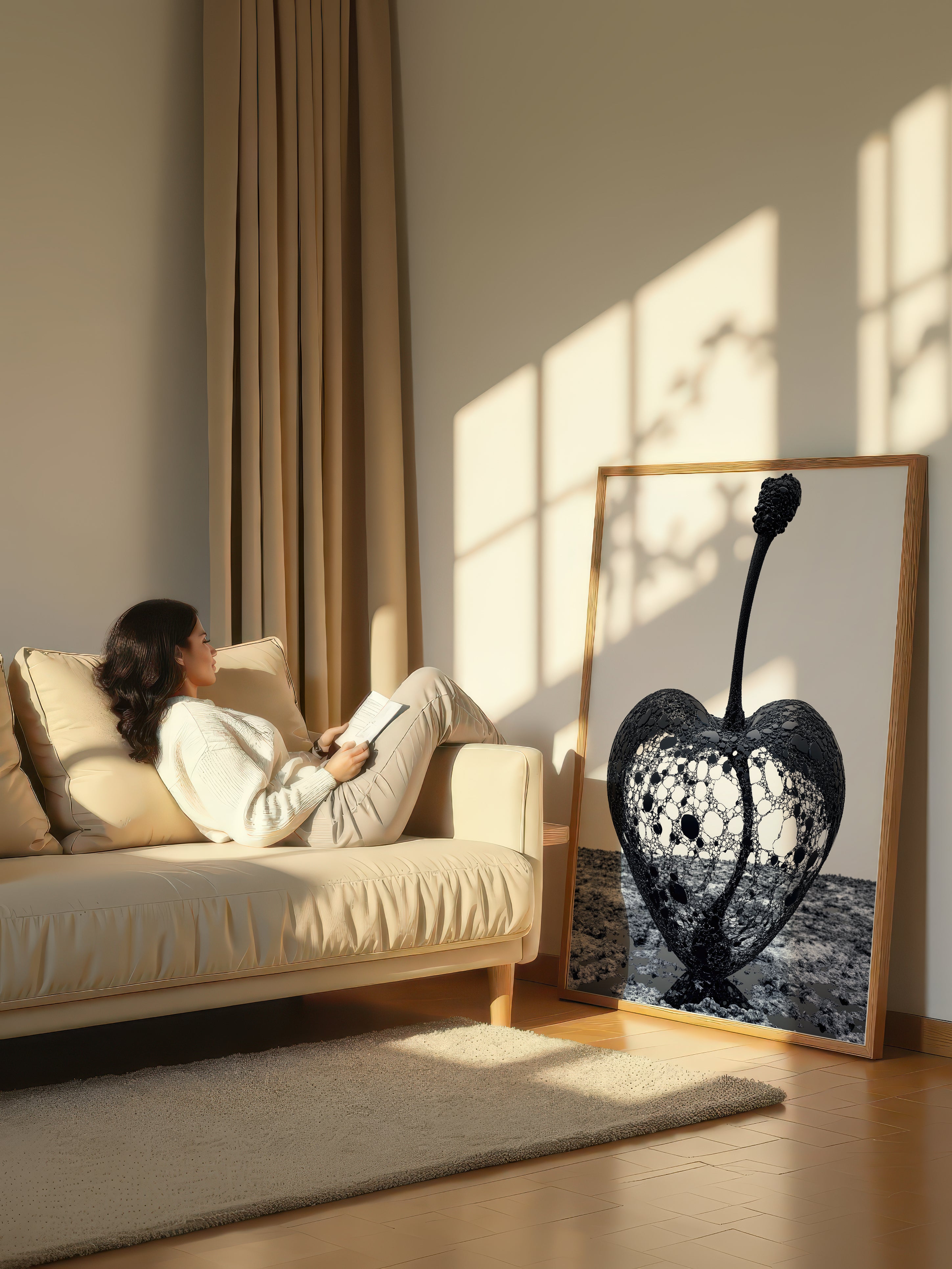 Lattice Fruit – Surreal Sculptural Botanical Abstract Wall Art 284