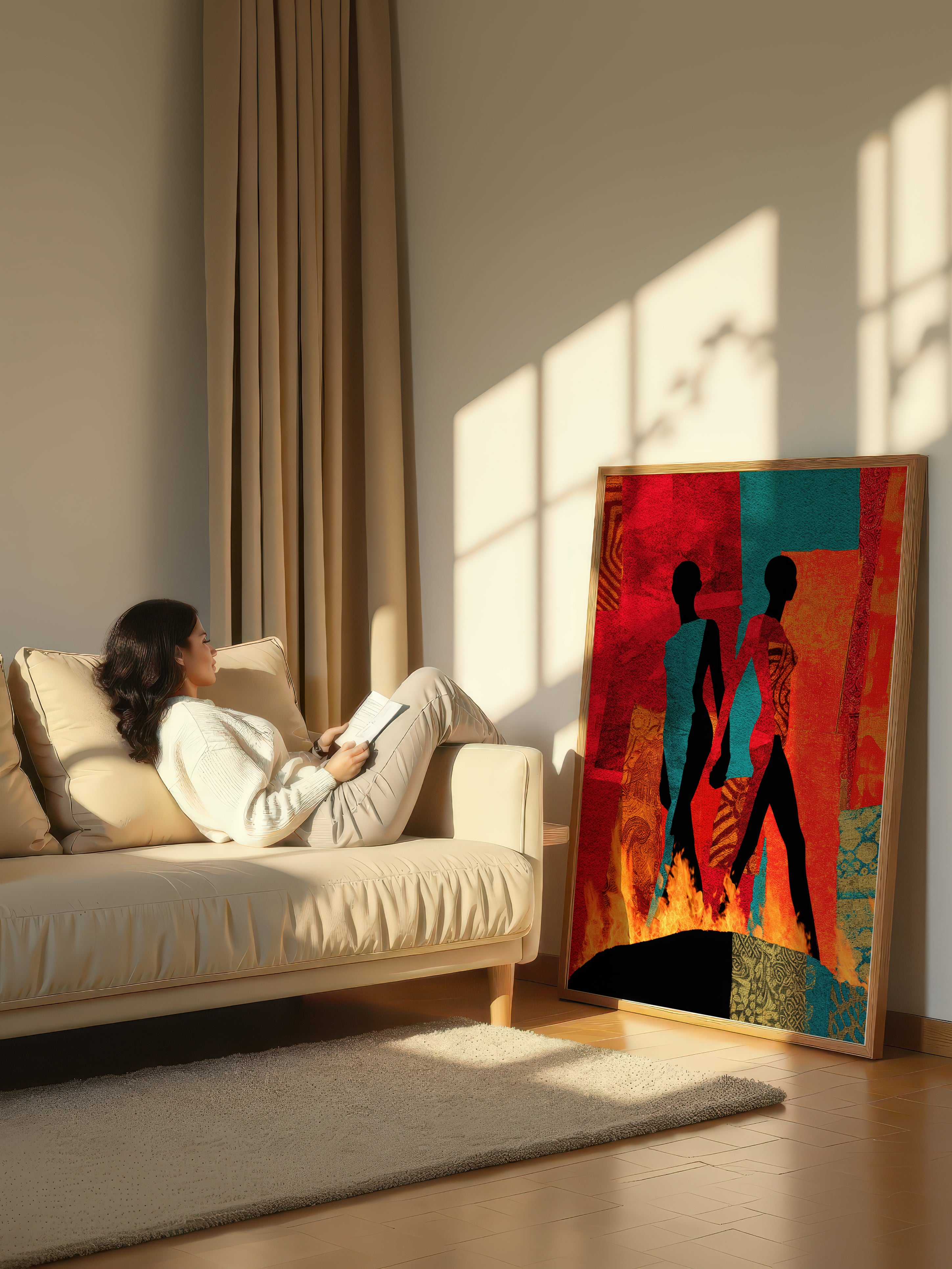 Modern Abstract Silhouettes – Surreal Figure Study Wall Art 242