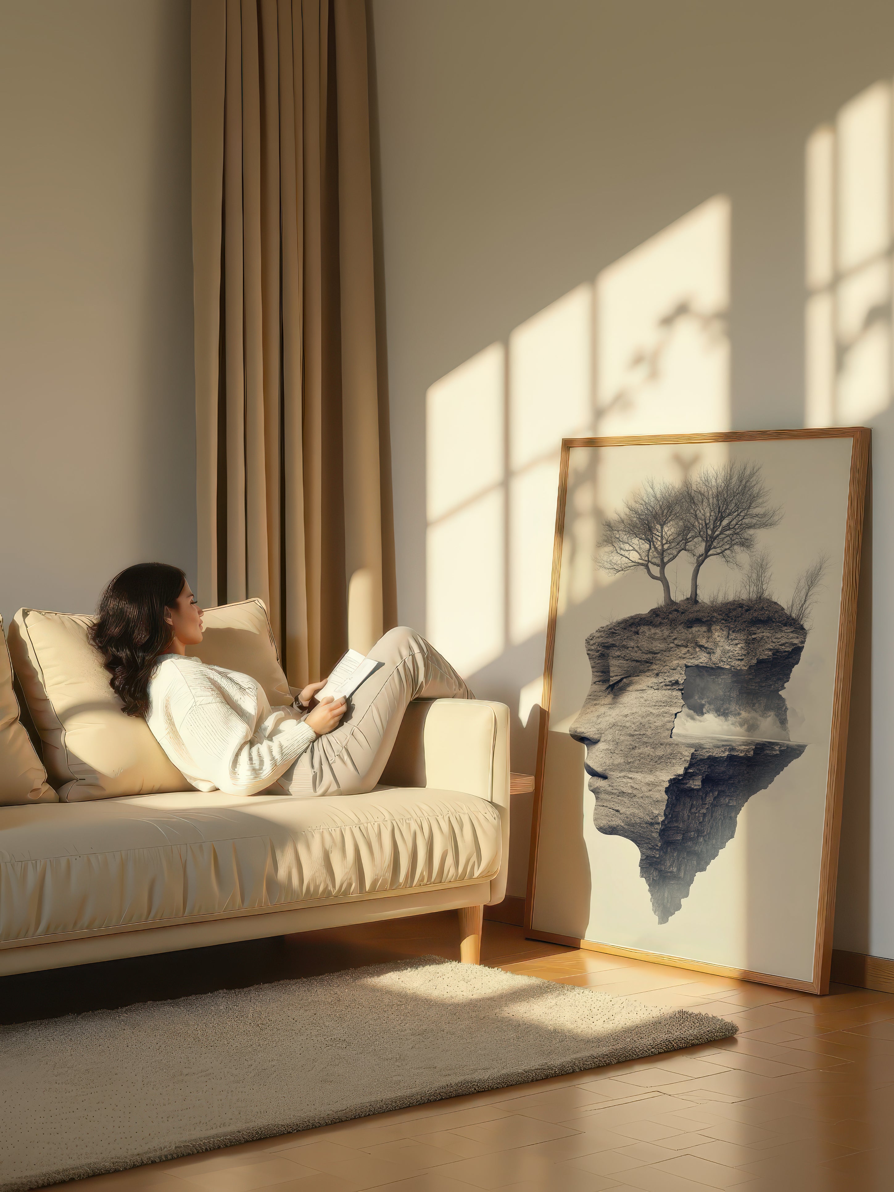 Conceptual Landscape Face – Surreal Landscape Wall Art 104