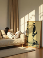 Walking Silhouette – Surreal Noir Urban Motion Wall Art 400
