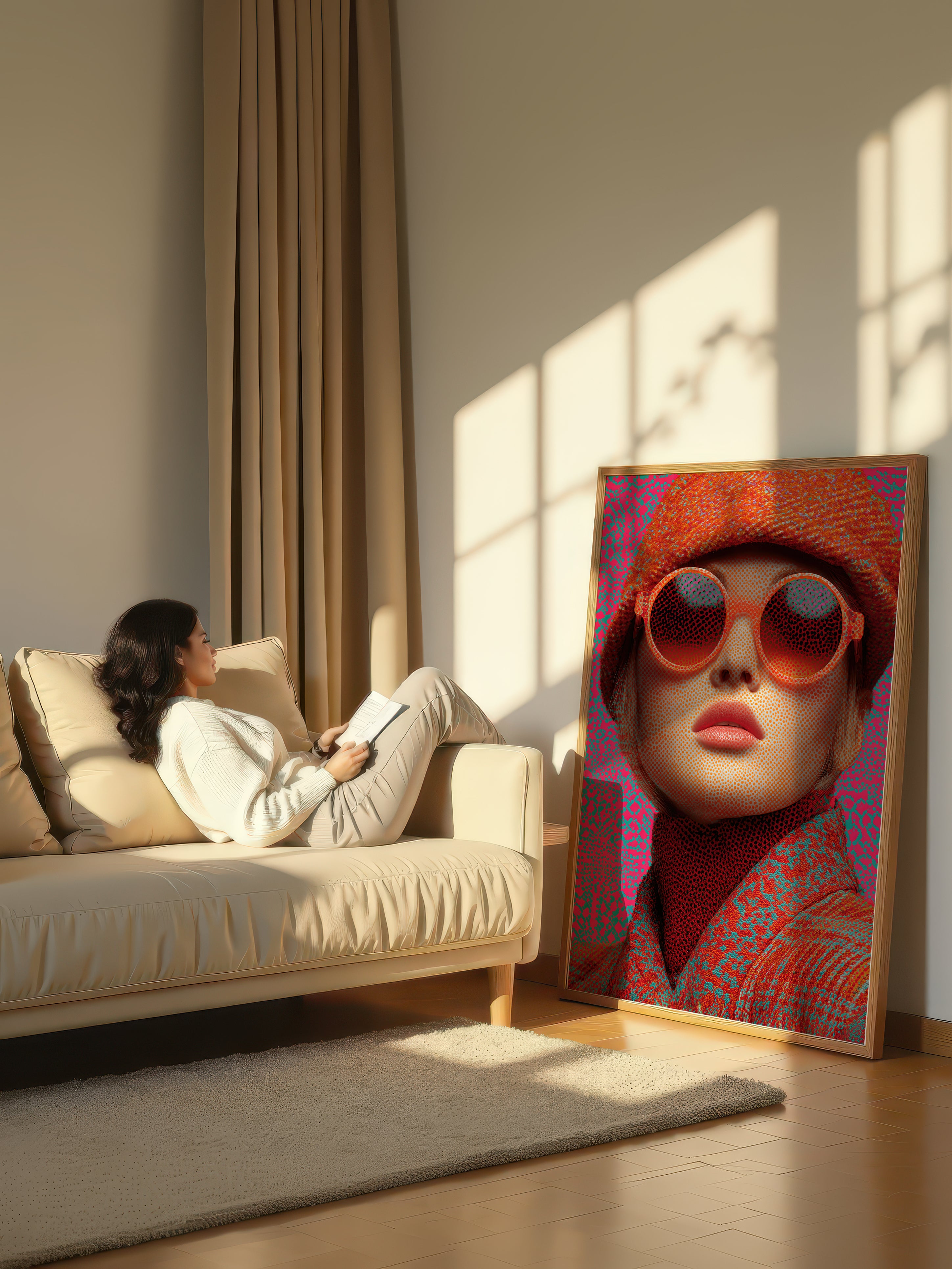 Psychedelic Pop Art – Surreal Electric Color Portrait Wall Art 275