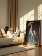 Ethereal Echo – Surreal Minimalist Greyhound Sculpture Wall Art 195