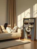Modern Cubist Bust – Surreal Cubist Wall Art 085