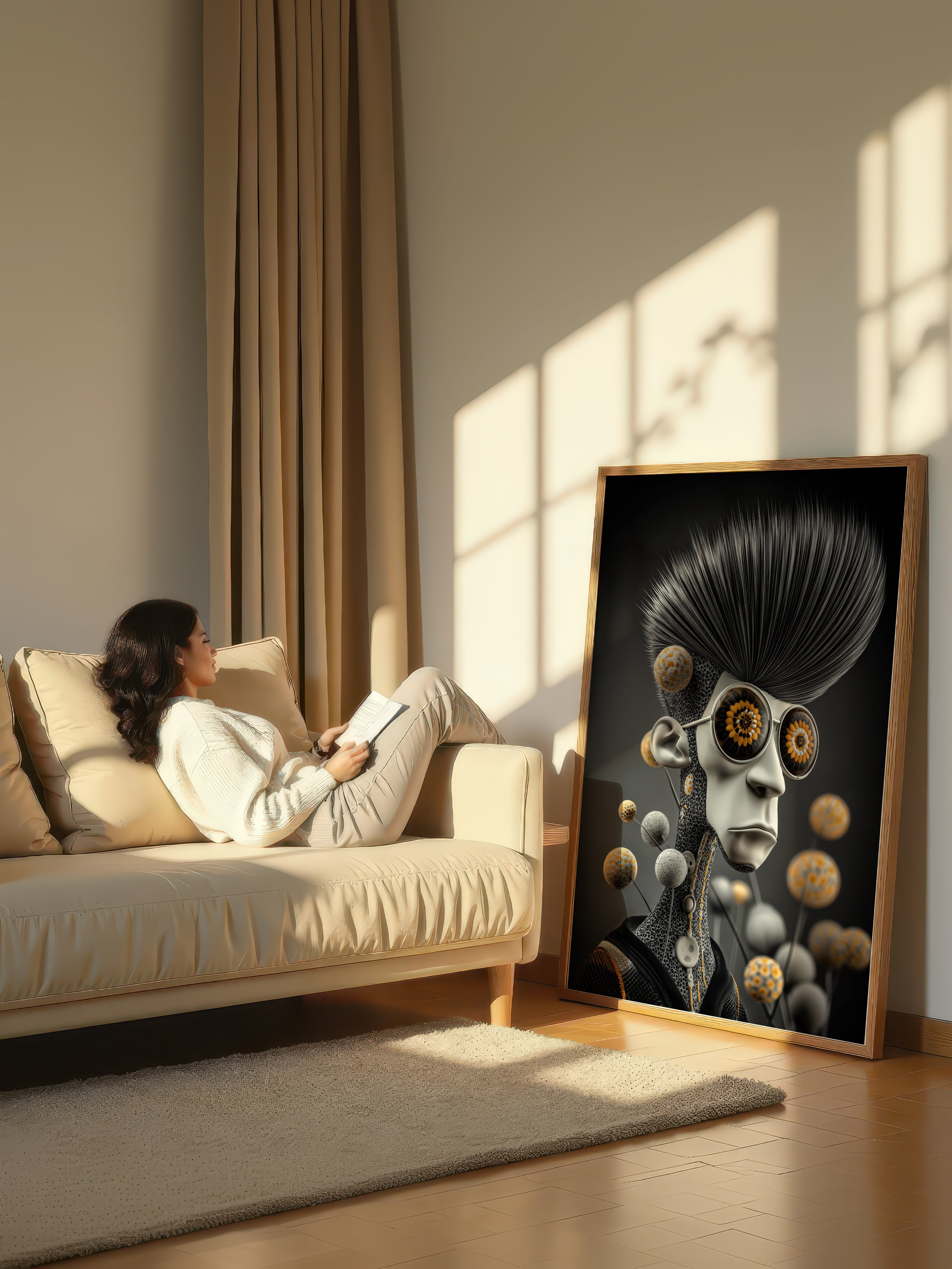 Floral Visionary – Surreal Avant-Garde Fashion Wall Art 263