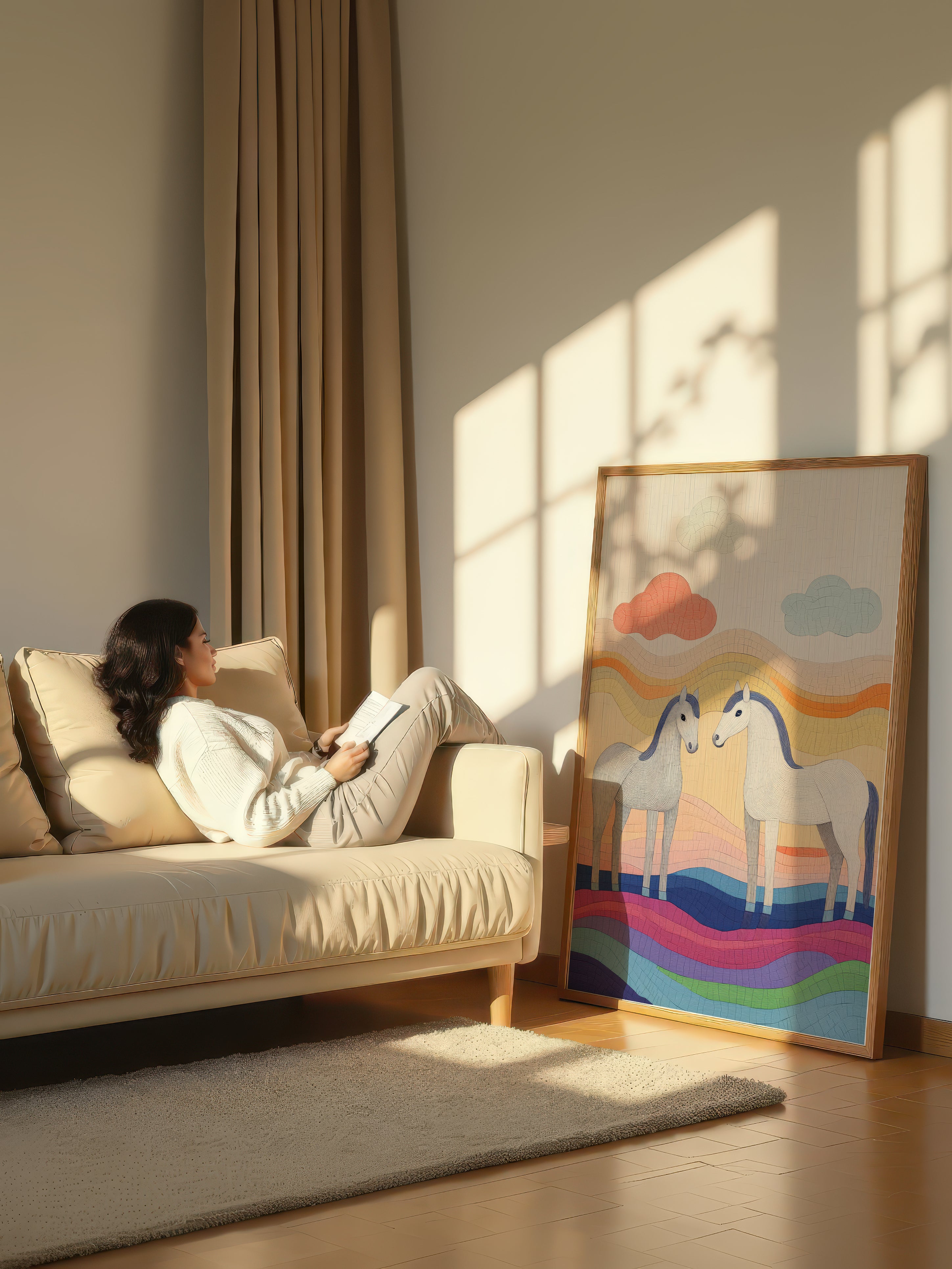 Whimsical Horse Art – Surreal Animal Wall Art 100