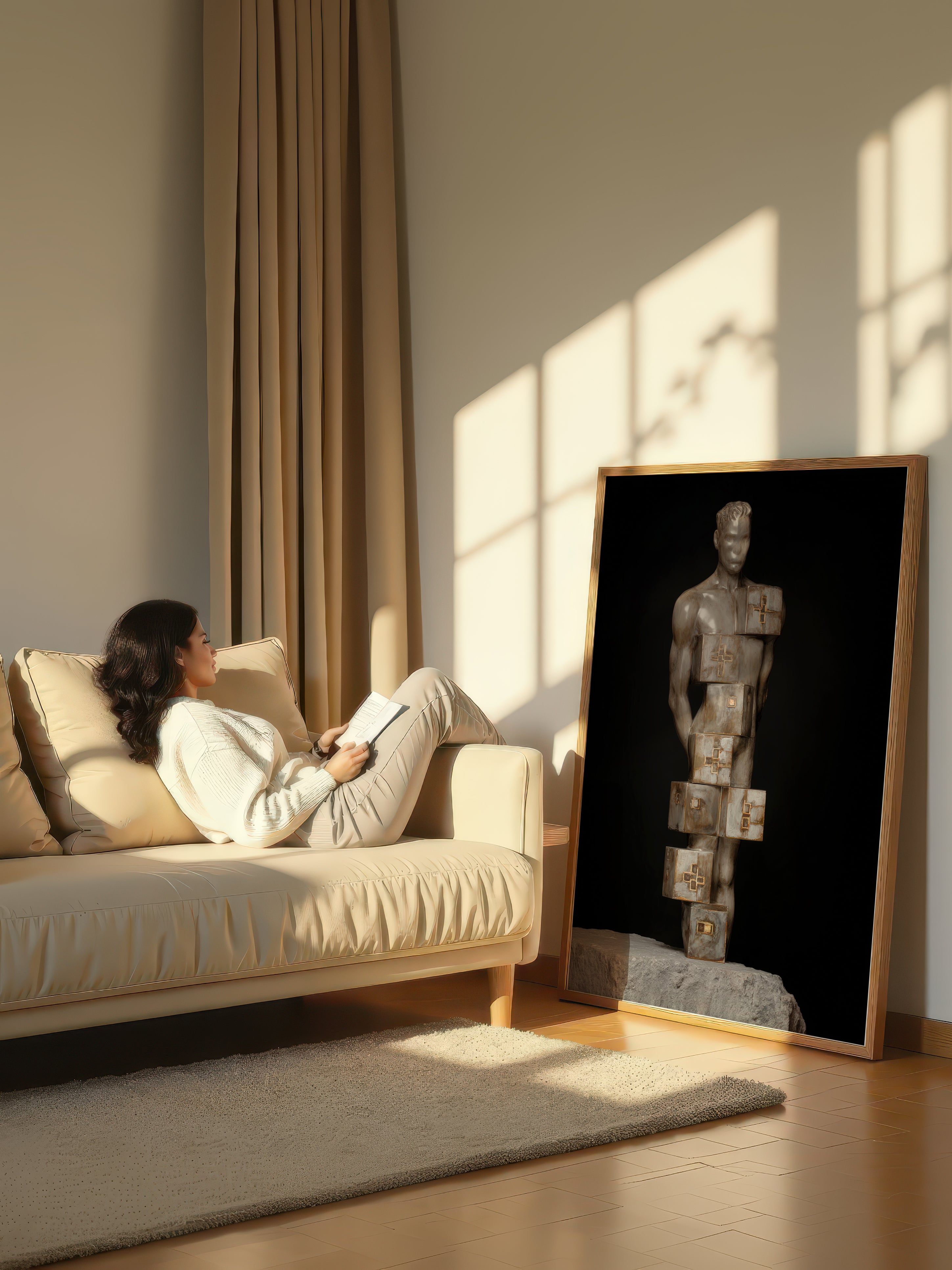 Modern Sculptural Figure – Surreal Sculptural Wall Art 152