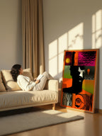 Amber Horizon – Surreal Cinematic Pop Collage Wall Art 359