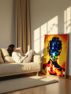 Modern Glitch Illustration – Surreal Digital Distortion Wall Art 213