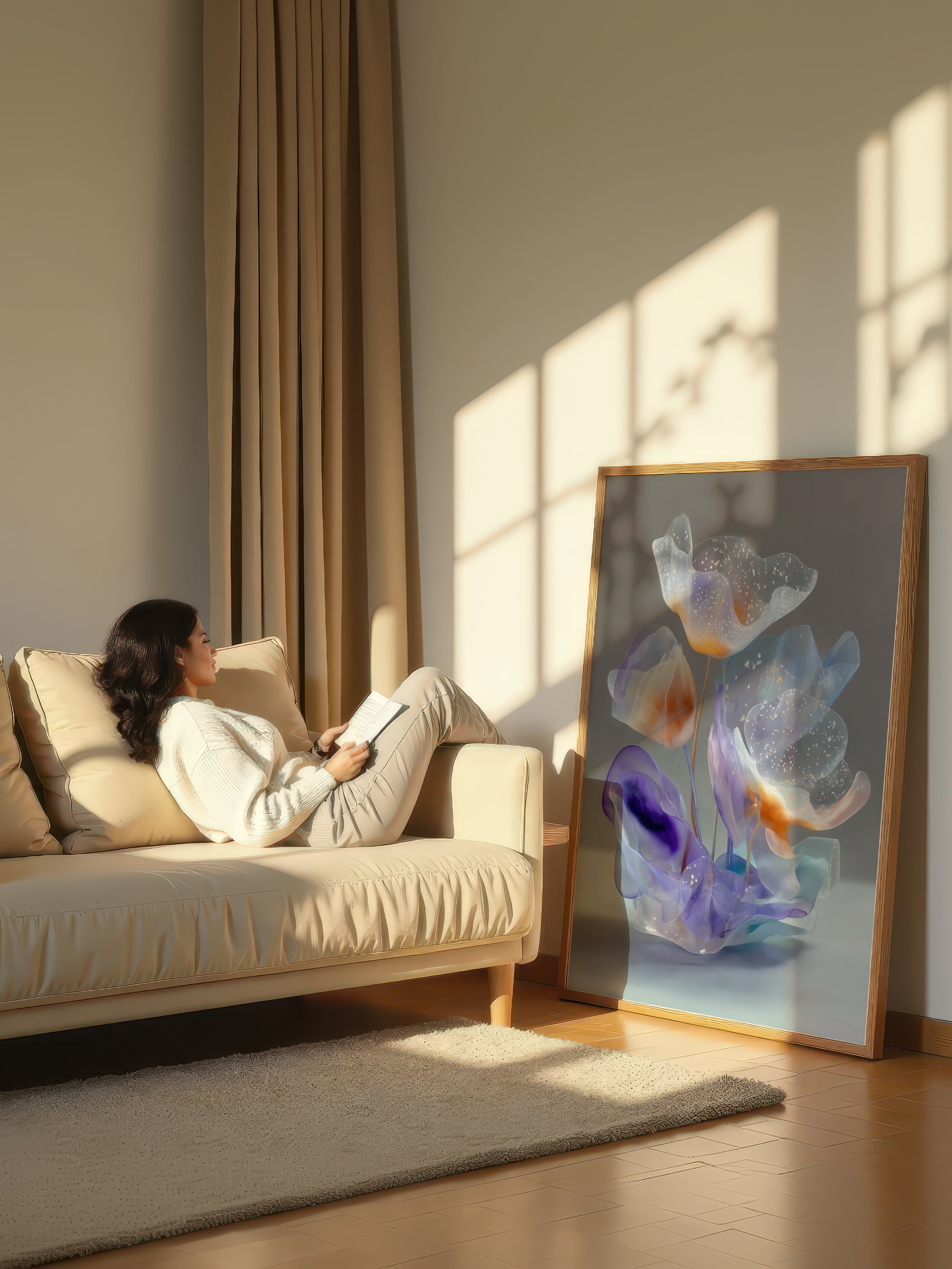 Glass Flora – Surreal Translucent Botanical Wall Art 314