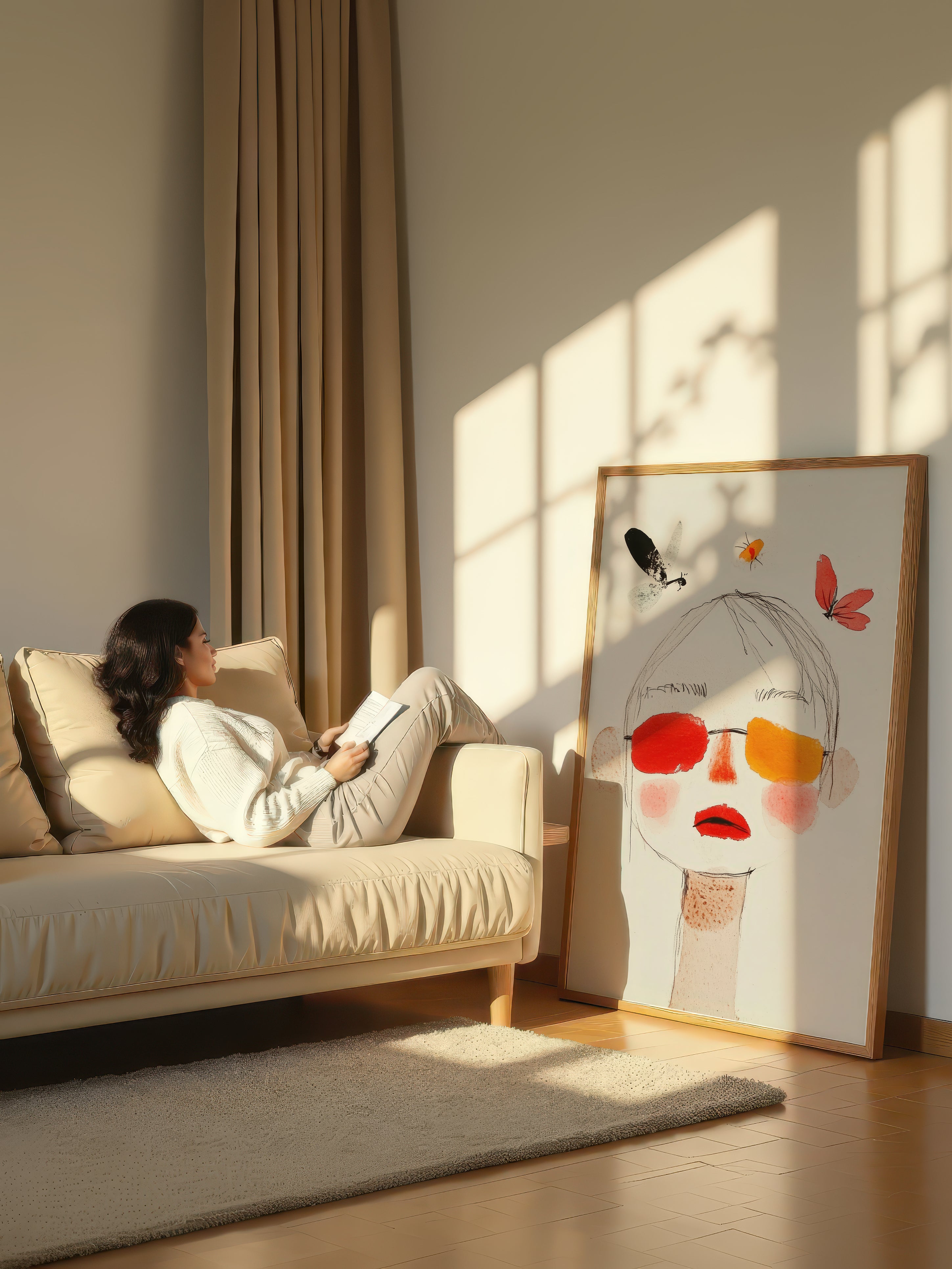 Sketch Illustration – Surreal Drawn Figure Wall Art 364