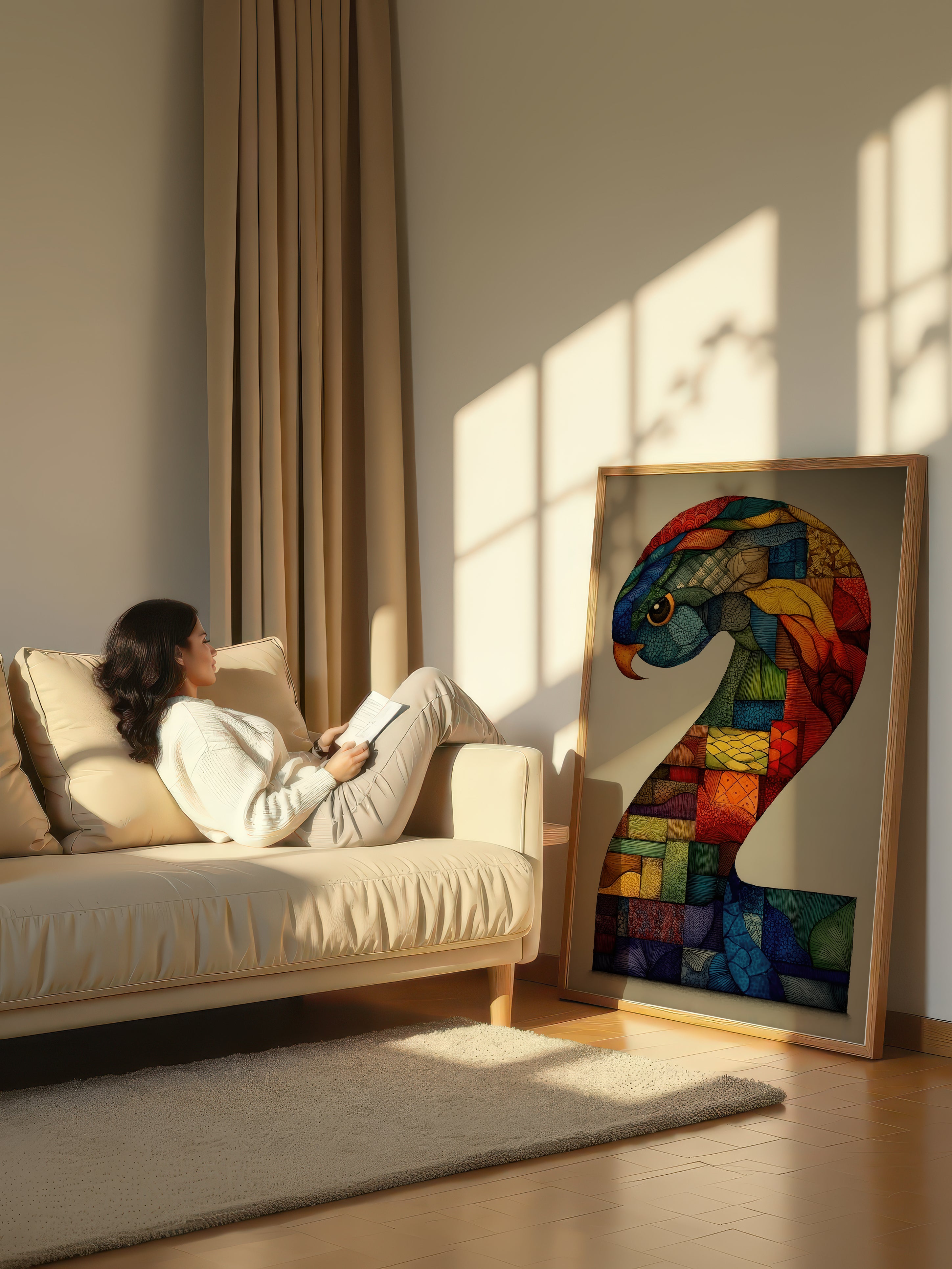Mosaic Number Two – Surreal Graphic Symbol Wall Art 245