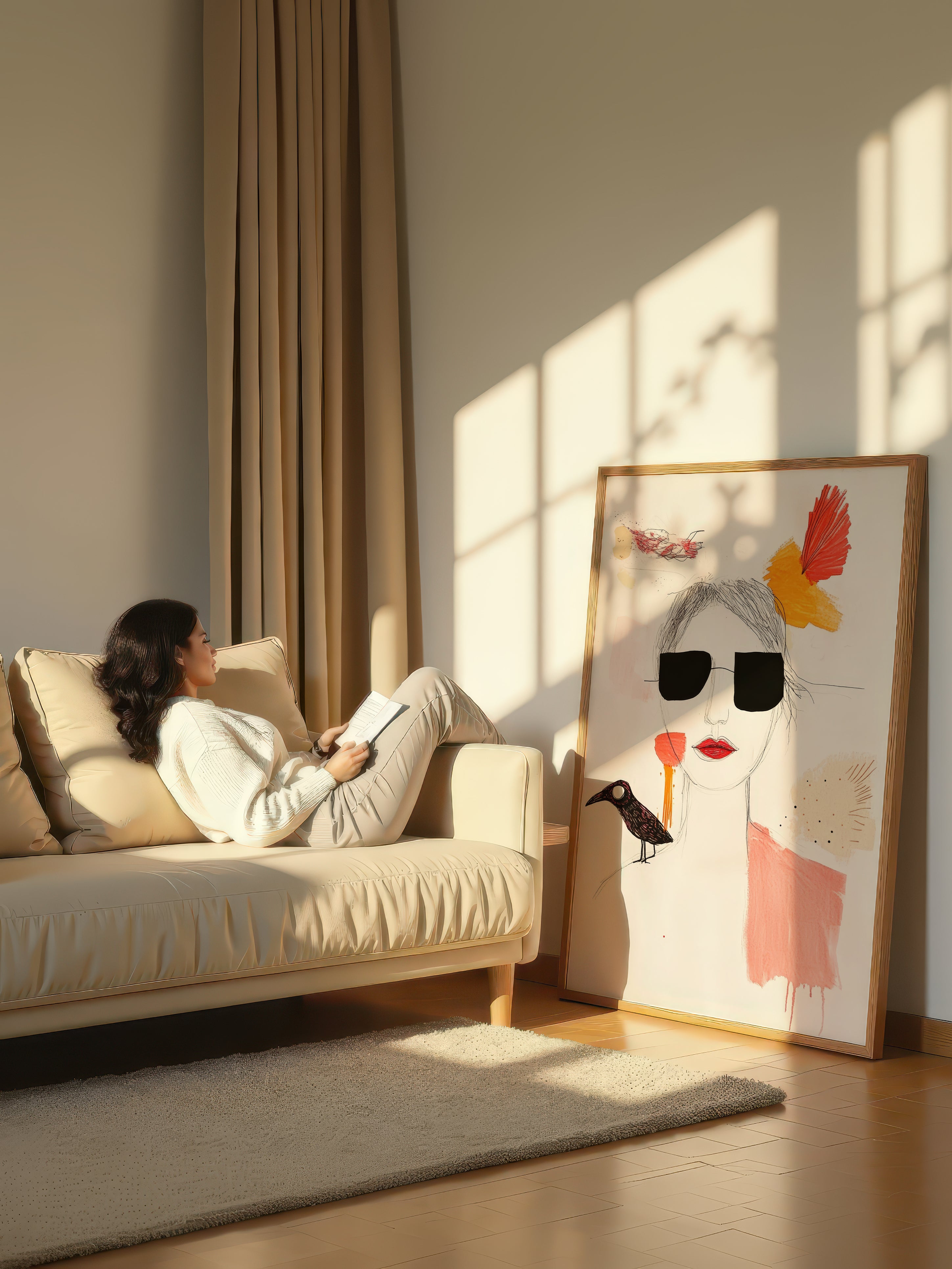 Minimalist Portrait – Surreal Clean Figure Wall Art 363