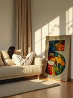 Mosaic Number Five – Surreal Graphic Symbol Wall Art 244