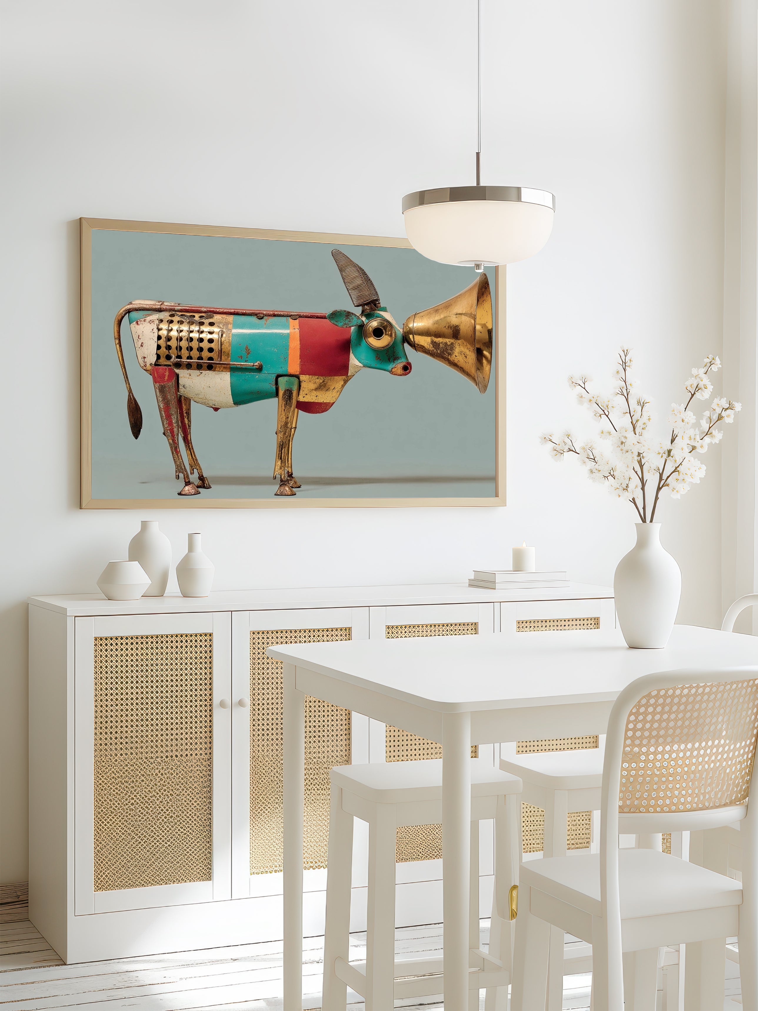 Melodic Bovine – Surreal Whimsical Musical Wall Art 217
