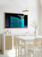 Whimsical Cat Piece – Surreal Playful Feline Wall Art 048