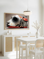 Patterned Vessel – Surreal Folk Art Portrait Wall Art 136