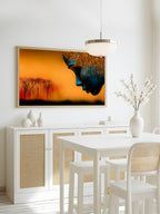 Sunset Silhouette – Surreal Landscape Figure Wall Art 325
