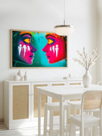 Magenta Echoes – Surreal Psychedelic Dual Portrait Wall Art 071