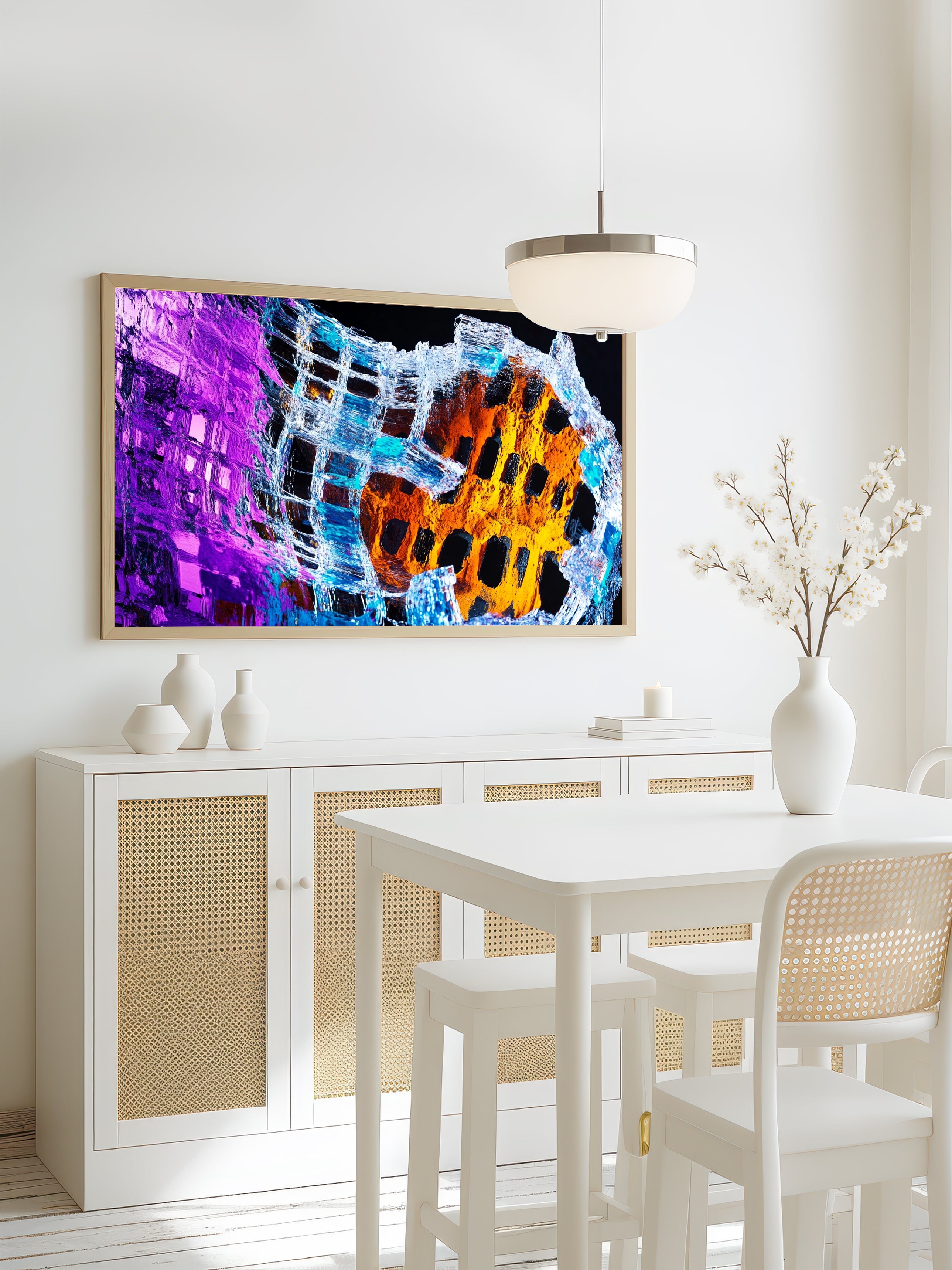 Prism Fracture – Surreal Crystalline Geometric Abstract Wall Art 034