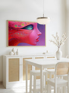 Neon Genesis – Surreal Psychedelic Cosmic Portrait Wall Art 070